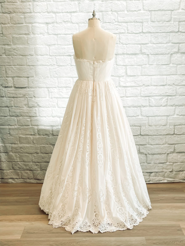 White Lacey Christian Wedding Gown by HER CLOSET for rent online | FLYROBE