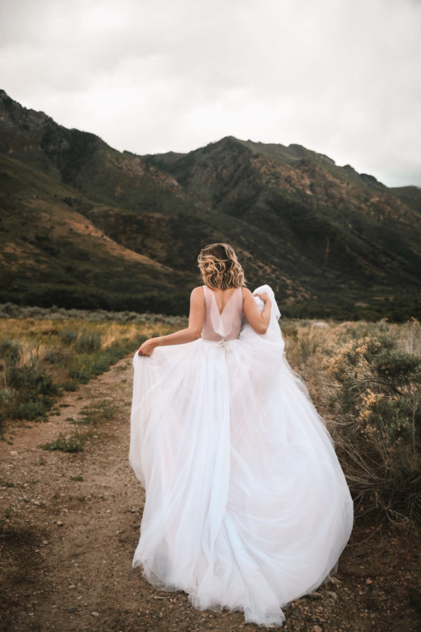 Tulle ballgown, grand ball gown, pink, gathered