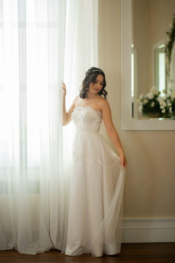 strapless lace wedding dress, beaded lace, strapless, new wedding dress, lace dress