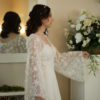 star lace bridal gown, new bridal gown, star lace, chiffon skirt, chiffon and lace