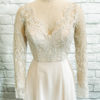 detailed lace bridal gown, lace sleeved bridal gown, lace with beaded detail,