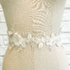 pearl flowers whimsical belt floral belt, bridal 3d belt, pearl flowers, natural floral,