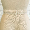 eyelashes lace belt, pearl lace wedding belt, pearl bridal accessory, lace scallop belt, elegant bridal belt, lace wedding dress belt