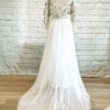 Two piece wedding dress, wedding dress sperates, 3D beaded floral lace, straight tulle skirt, Bridal two piece