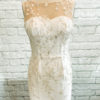 vintage wedding gown, champagne lace gown, floral lace,