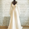 star lace bridal gown, new bridal gown, star lace, chiffon skirt, chiffon and lace