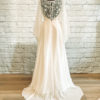 star lace bridal gown, new bridal gown, star lace, chiffon skirt, chiffon and lace