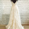 bridal gown with straps, spaghetti straps, sequin lace, lace a-line, wholesale a-line