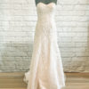 beaded floral wedding gown blush lace wedding dress, beaded, floral lace, lace and satin, gorgeous