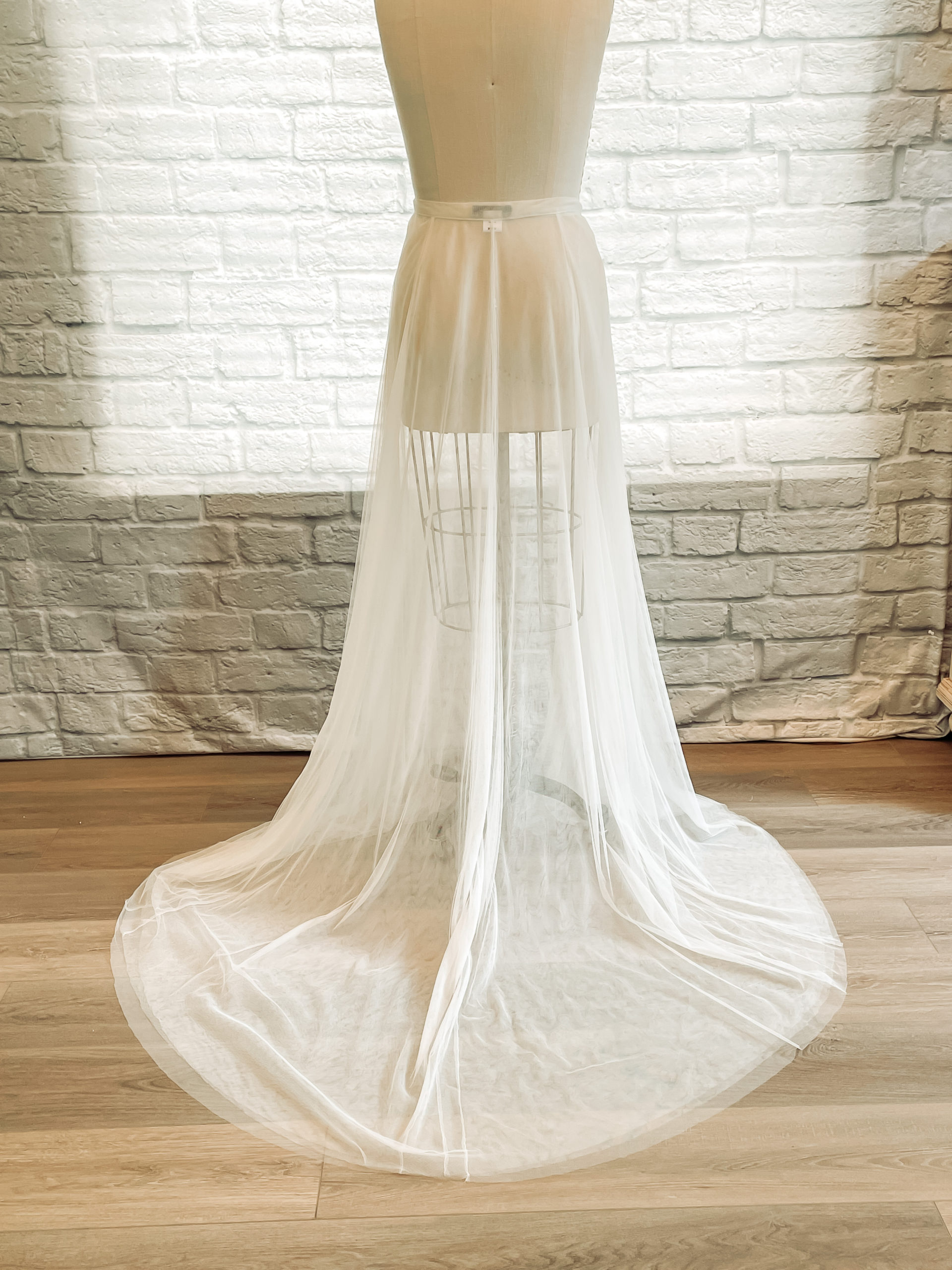 soft tulle bridal skirt