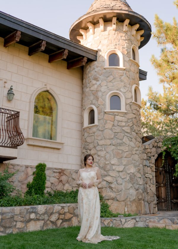 Gold wedding dress