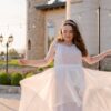 off the shoulder glitter gown organza ruffle bridal skirt