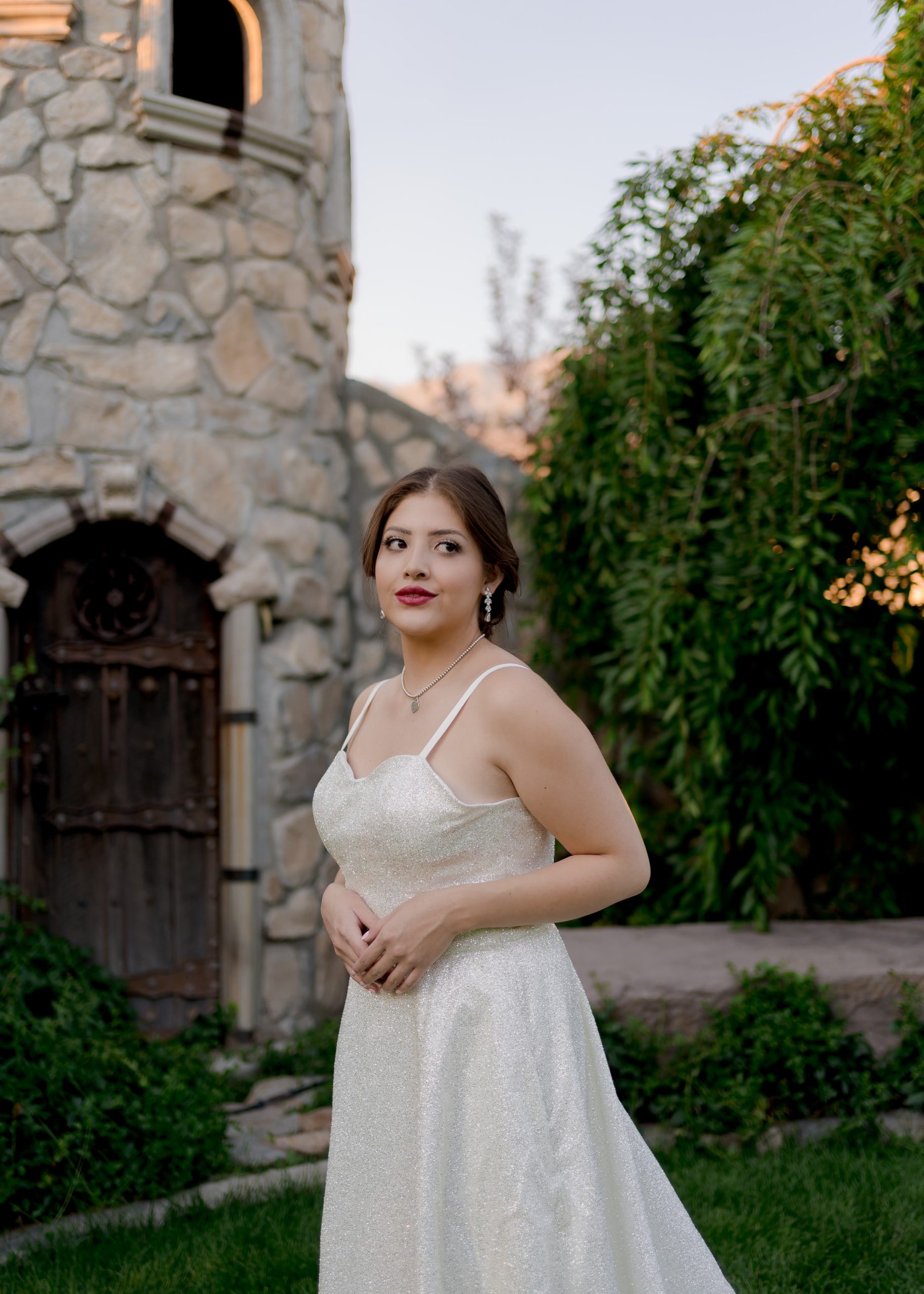 glitter bridal gown