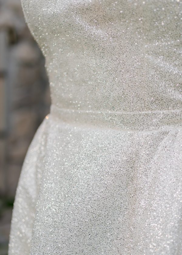 glitter bridal gown