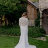 mock neck wedding dress