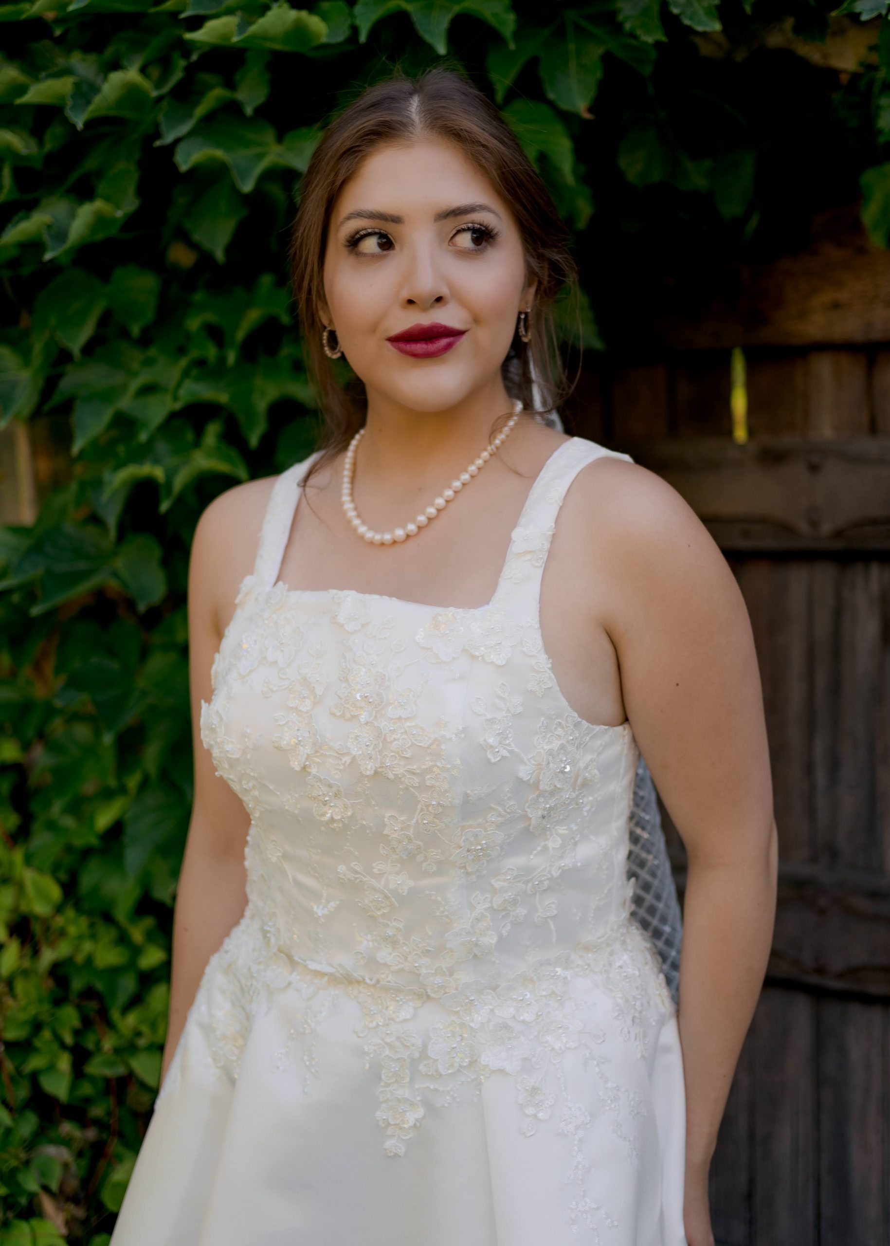 Long train wedding dress